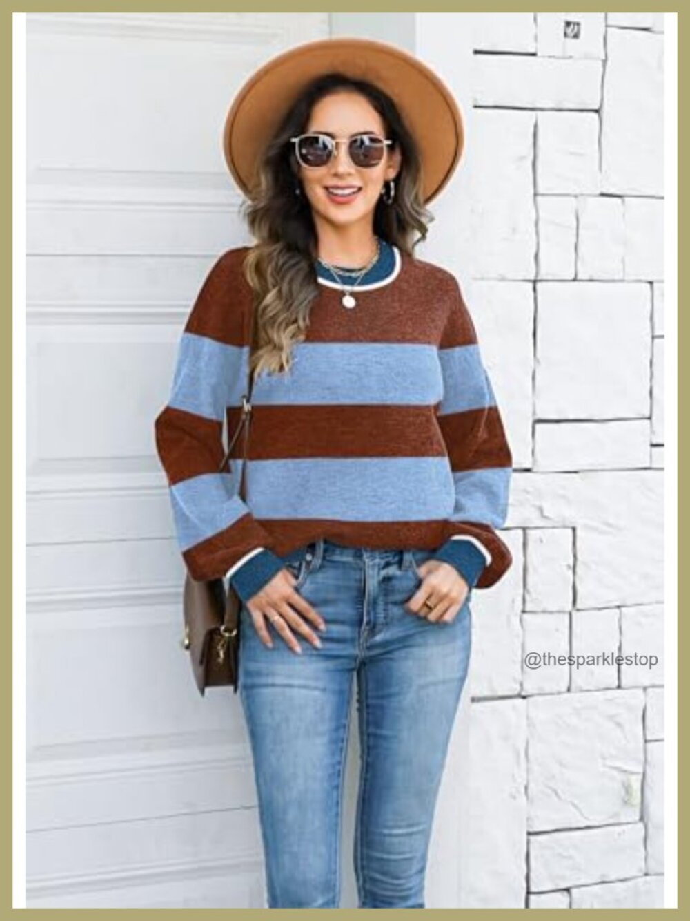Oversized Batwing Pullover Sweater with Side Slits Ribbed Knit - Picture 2 of 5